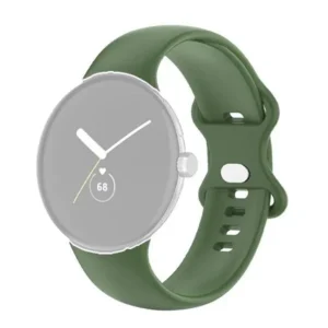 Silicone Strap for Google Pixel Smartwatch - Elegant Green Design