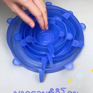 Silicone Stretch Lids Set of 6 - Reusable Food Wraps for Freshness and Bowl Sealing