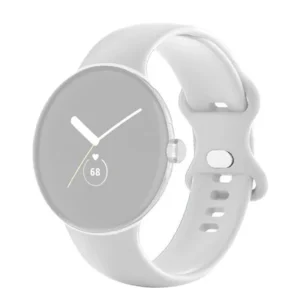 Silicone White Straps for Google Pixel Smartwatch - Comfortable & Stylish