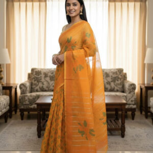 Silk Blend Half Sharee - Elegant Traditional Attire for Special Occasions
