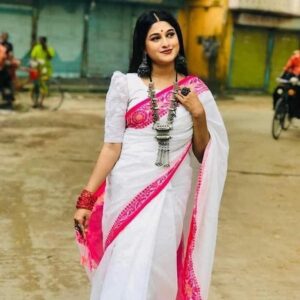 Silk Blend Poddo Pair Saree - Elegant Traditional Attire for All Occasions