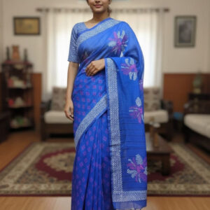 Silk Blend Saree - Elegant Half Silk Traditional Indian Attire for All Occasions