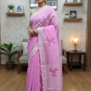Silk Blend Saree - Elegant Half Silk Traditional Wear for Special Occasions