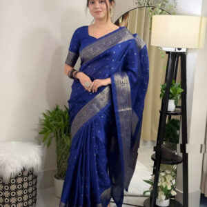 Silk Japanese Saree with Blouse Piece - Elegant Traditional Attire