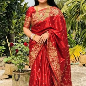 Silk Japanese Saree with Matching Blouse Piece - Elegant Traditional Wear