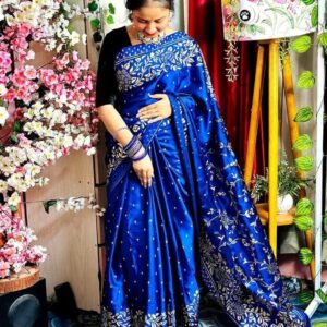 Silk Japanese Skin Print Saree with Blouse Piece - Elegant and Stylish