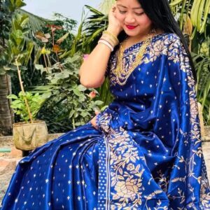 Silk Japanese Skin Print Saree with Blouse Piece – Elegant & Stylish