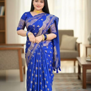 Silk Japanese Skin Print Saree with Matching Blouse Piece - Elegant Style