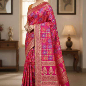 Silk Kaftan Saree – Elegant and Flowing Design for Chic Occasions