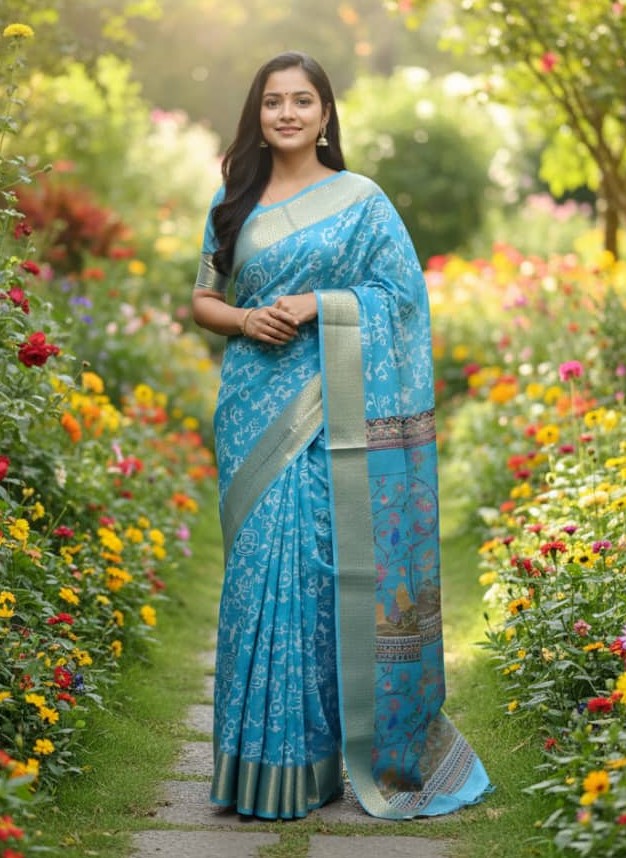 Silk Kaftan Saree - Elegant and Flowing Design for Effortless Style % Silk Kaftan Saree - Elegant and Flowing Design for Effortless Style