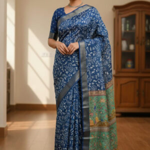 Silk Kaftan Saree - Elegant and Flowing Traditional Wear for Any Occasion