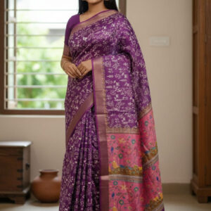 Silk Kaftan Saree - Elegant and Lightweight Ethnic Wear for Women