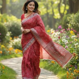 Silk Kaftan Saree - Elegant and Lightweight Traditional Wear for Women