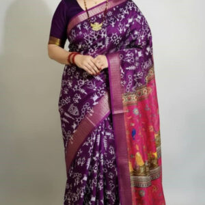 Silk Kaftan Saree - Elegant and Lightweight Traditional Wear for Women