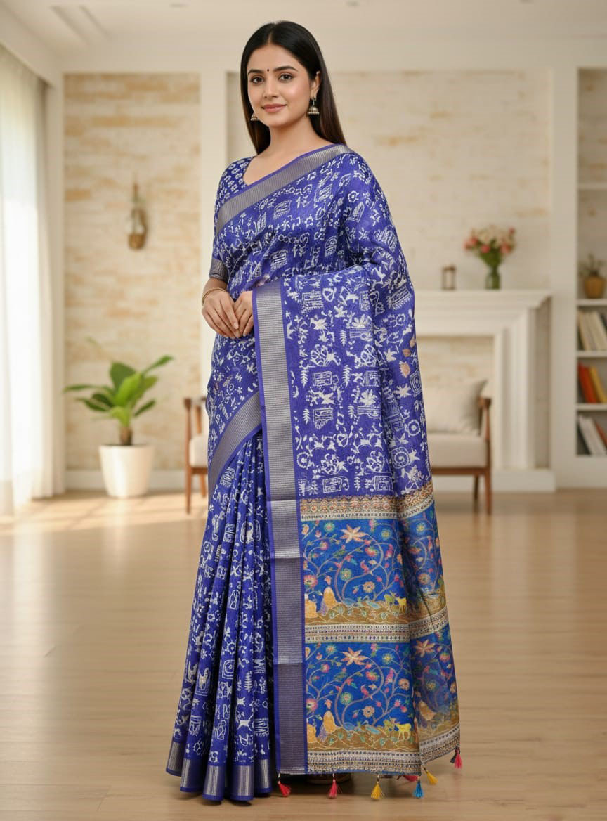 Silk Kaftan Saree - Elegant, Lightweight Drapery for Stylish Occasions % Silk Kaftan Saree - Elegant, Lightweight Drapery for Stylish Occasions