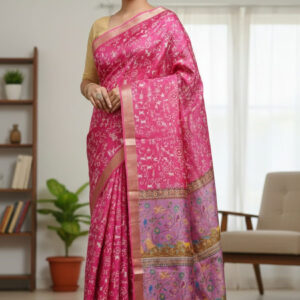 Silk Kaftan Saree - Elegant, Lightweight Drapery for Stylish Occasions