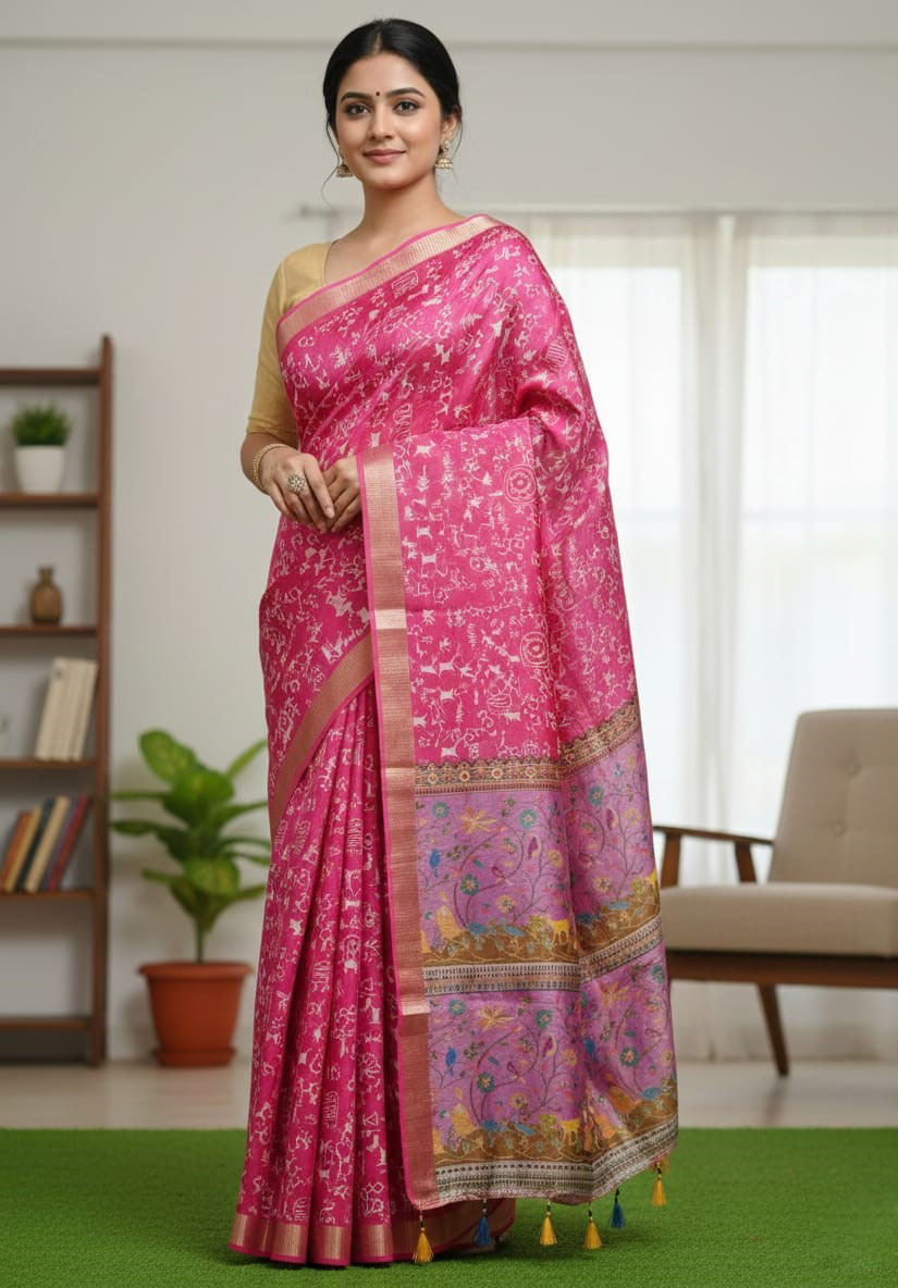Silk Kaftan Saree - Elegant, Lightweight Drapery for Stylish Occasions % Silk Kaftan Saree - Elegant, Lightweight Drapery for Stylish Occasions