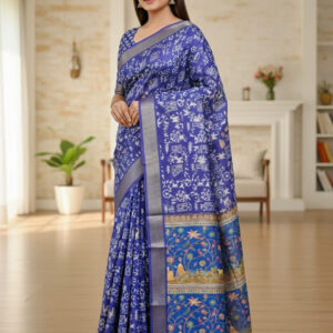 Silk Kaftan Saree - Elegant Lightweight Ethnic Wear for Graceful Styling