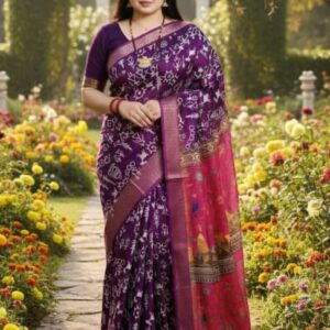 Silk Kaftan Saree - Elegant Traditional Wear for Modern Women