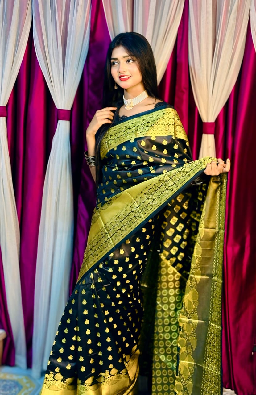 Silk Katan Saree - Exquisite Soft Fabric for Elegant Occasions % Silk Katan Saree - Exquisite Soft Fabric for Elegant Occasions