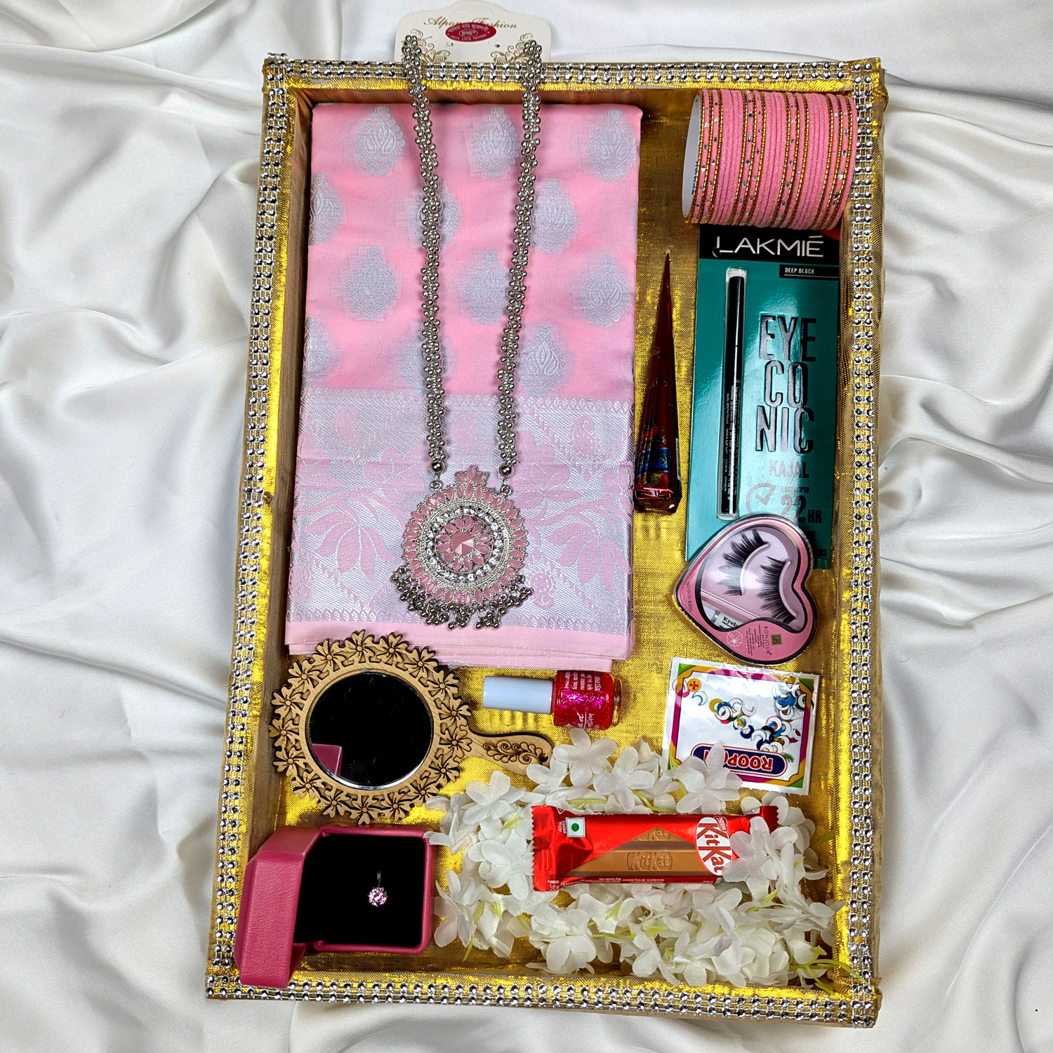 Silk Katan Saree Set in Elegant Pink – Premium Quality Combo Pack % Silk Katan Saree Set in Elegant Pink – Premium Quality Combo Pack