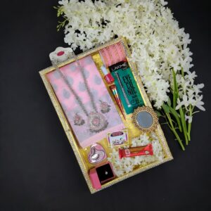 Silk Katan Saree Set in Elegant Pink – Premium Quality Combo Pack