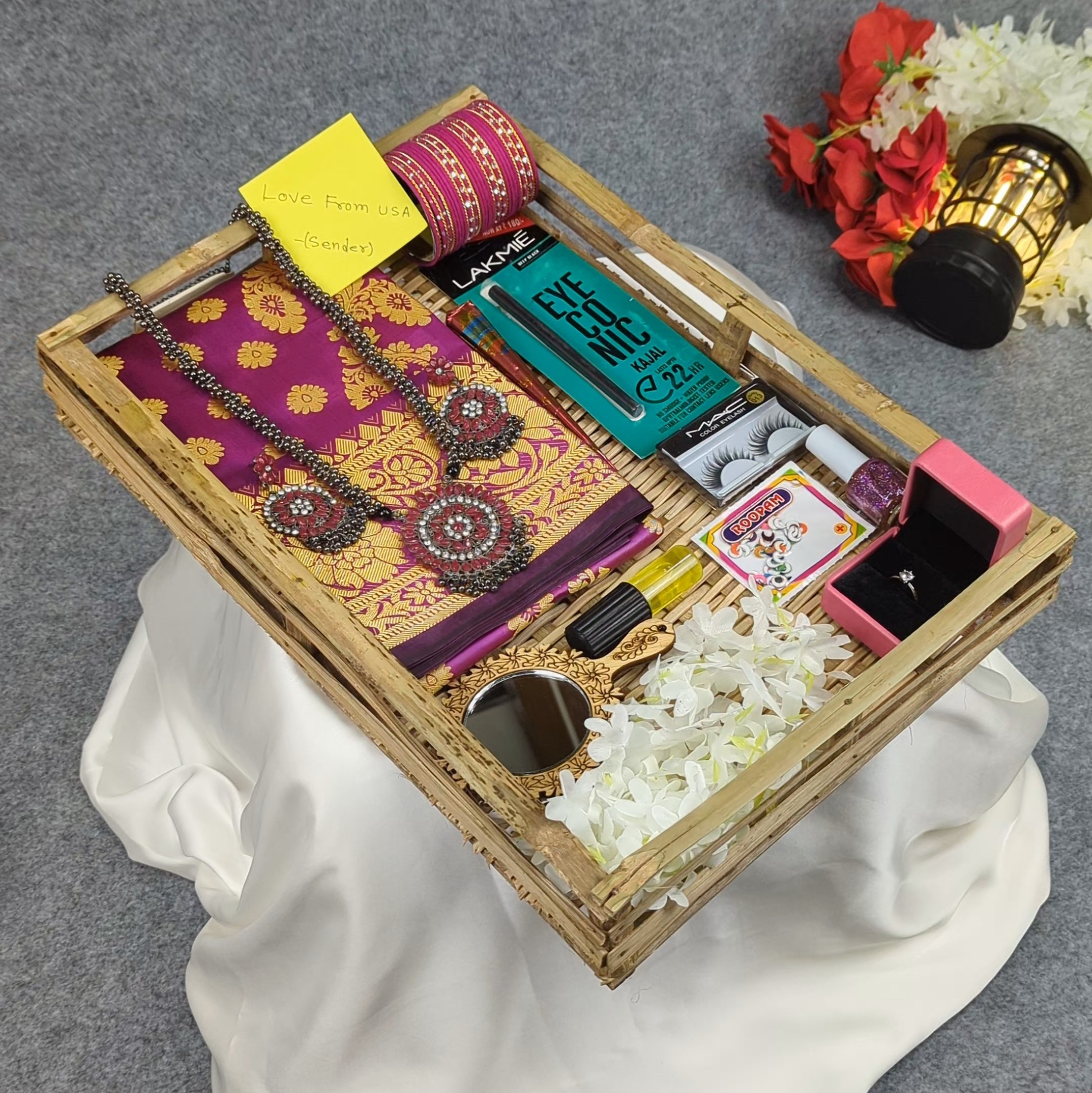 Silk Katan Saree Set in Elegant Purple - Premium Quality Combo % Silk Katan Saree Set in Elegant Purple - Premium Quality Combo