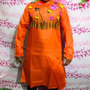 Silk Punjabi Kurta - Elegant Dhupian Fabric Traditional Attire