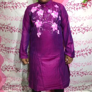 Silk Punjabi Kurta for Men - Elegant Dhupian Fabric Traditional Attire