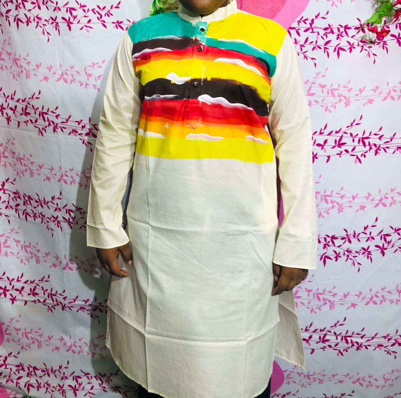 Silk Punjabi Kurta for Men - Elegant Dhupian Fabric Traditional Wear % Silk Punjabi Kurta for Men - Elegant Dhupian Fabric Traditional Wear