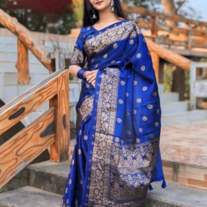 Silk Saree with Blouse Piece - Elegant Japanese Design for Special Occasions