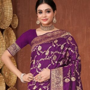 Silk Skin Print Saree with Blouse Piece - Elegant Japanese Design