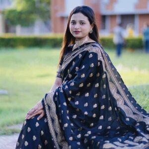 Silk Skin Print Saree with Blouse Piece - Elegant Japanese Design