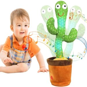 Singing and Dancing Cactus Plush Toy for Kids - Rechargeable Fun