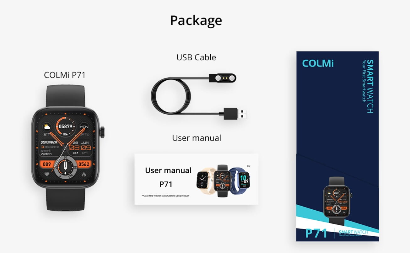 Smart Blue Calling Smartwatch - COLMI P71 with Advanced Features % Smart Blue Calling Smartwatch - COLMI P71 with Advanced Features