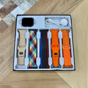 Smartwatch 45mm – 10-in-1 Strap Edition | Bluetooth Calling | Fitness & Heart Rate Monitor | Waterproof & Stylish Design for All