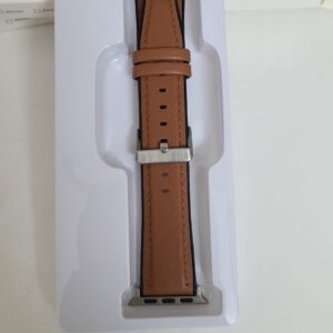 Smartwatch Leather Strap by Spigen – 38/40/41mm, Elegant Brown Design
