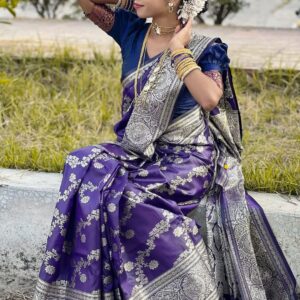 Soft Katan Silk Saree - Elegant Indian Traditional Attire for Any Occasion