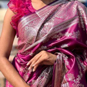 Soft Katan Silk Saree – Elegant Indian Traditional Attire for Special Occasions
