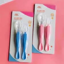 Soft Silicone Baby Feeding Spoons Set – 2-Piece Multicolor Collection