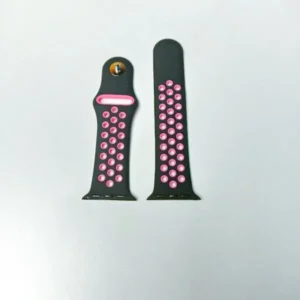 Soft Silicone Octopus Straps for 38/40/41mm Watches - Black and Pink