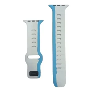 Soft Silicone Watch Straps for 42mm to 49mm Watches in Blue and Gray