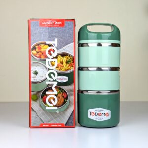 Stainless Steel 1.43L Lunch Box with 3.5 Layers for Perfect Meal Prep