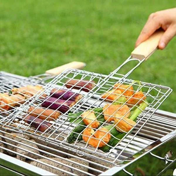 Stainless Steel BBQ Grill Net Clips for Secure Cooking and Grilling % Stainless Steel BBQ Grill Net Clips for Secure Cooking and Grilling