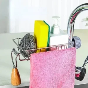 Stainless Steel Kitchen Sink Organizer Rack - Single Holder for Space Saving