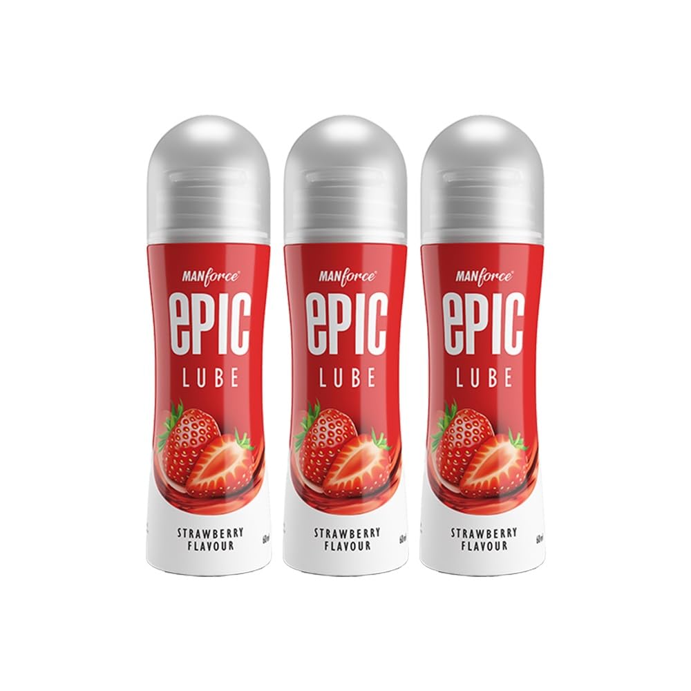 Strawberry Flavor Lubricant - Manforce Epic 60ml Premium Water-Based Lube % Strawberry Flavor Lubricant - Manforce Epic 60ml Premium Water-Based Lube