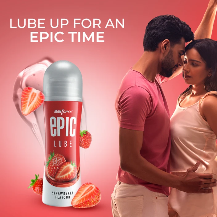 Strawberry Flavor Lubricant - Manforce Epic 60ml Premium Water-Based Lube % Strawberry Flavor Lubricant - Manforce Epic 60ml Premium Water-Based Lube