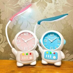 Stylish Astronaut Desk Lamp with Integrated Alarm Clock for Space Enthusiasts