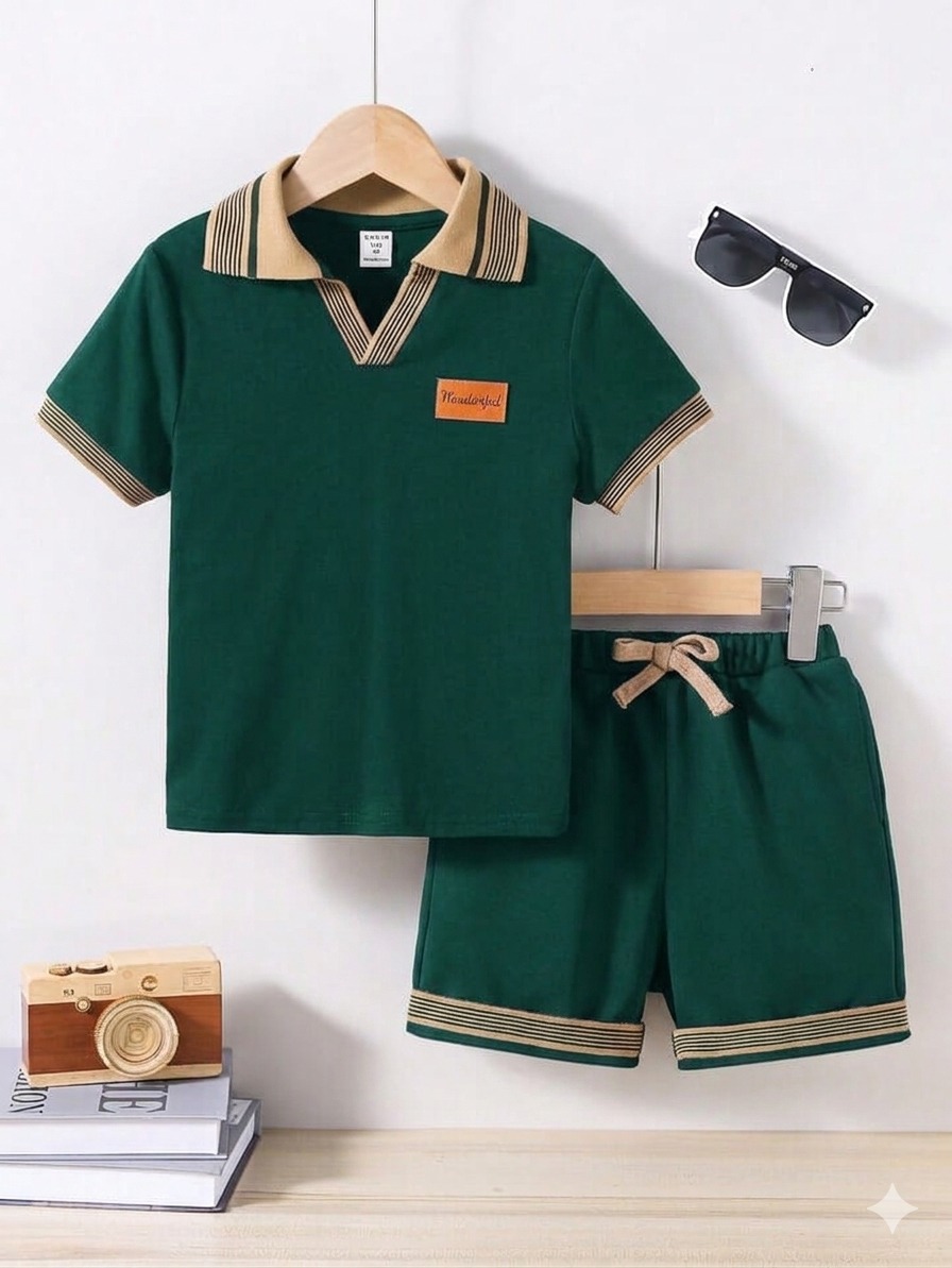 Stylish Baby Polo Shirt and Pants Set - Comfortable Cotton Outfit % Stylish Baby Polo Shirt and Pants Set - Comfortable Cotton Outfit