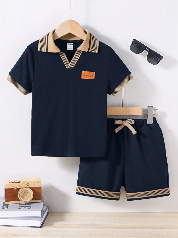 Stylish Baby Polo Shirt and Pants Set - Comfortable Cotton Outfit % Stylish Baby Polo Shirt and Pants Set - Comfortable Cotton Outfit